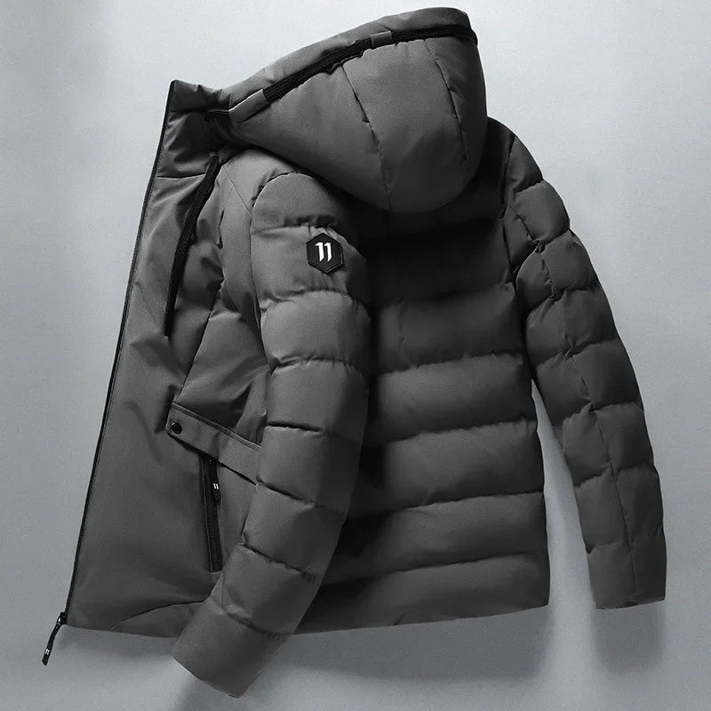 R&B | Gepolsterte Winterjacke mit Kapuze Polyester Warm und Funktional
