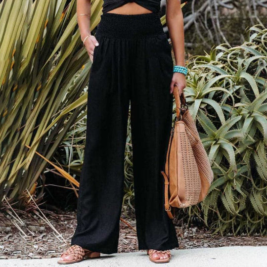 Damen-Lässige hose mit weitem Bein