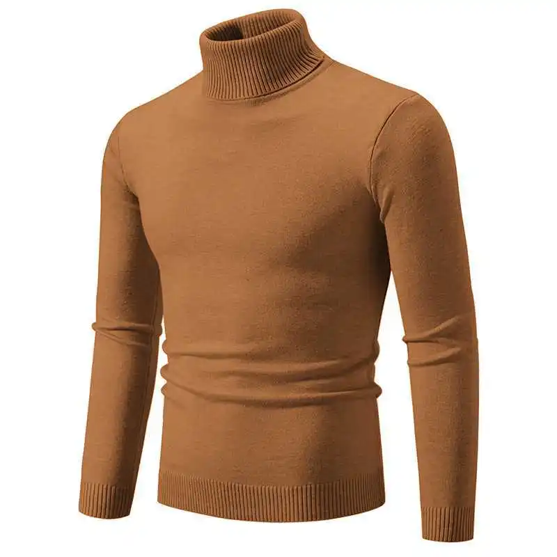 R&B | Stilvoller Rollkragen Einfarbiger Herbstpullover für Männer