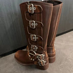 R&B | Ritterstiefel Retro Western Hohe Rohr Freizeitstiefel