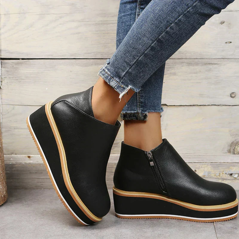 R&B | Stiefeletten mit Reißverschluss und Plateau