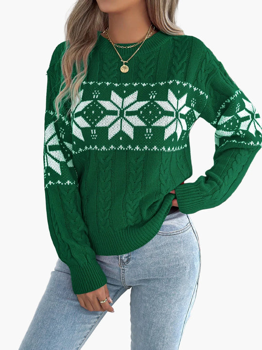R&B | Winterpullover mit Norwegermuster - Gemütlicher Strickpullover für Weihnachten & Alltag