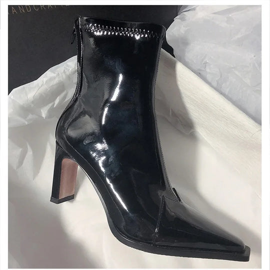 Damenstiefel Spitz Zehen Elegant Synthetikleder für formelle und lässige Anlässe R&B