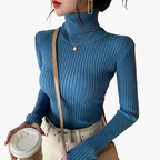 R&B | Rollkragenpullover Gerippt Basic Langarm - Vielseitiger Herbst & Winter Look