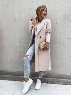 R&B | Elegante Doppelreihige Jacke Wolle und Polyester Klassisch, Warm