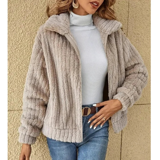 R&B | Kurzjacke Plüsch Blau
