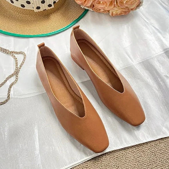 Retro Schuhe mit quadratischer Zehenform R&B