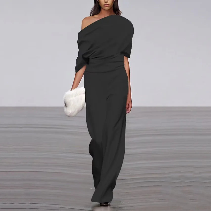 R&B | Eleganter Frühlings-Overall mit Einlinien-Ausschnitt