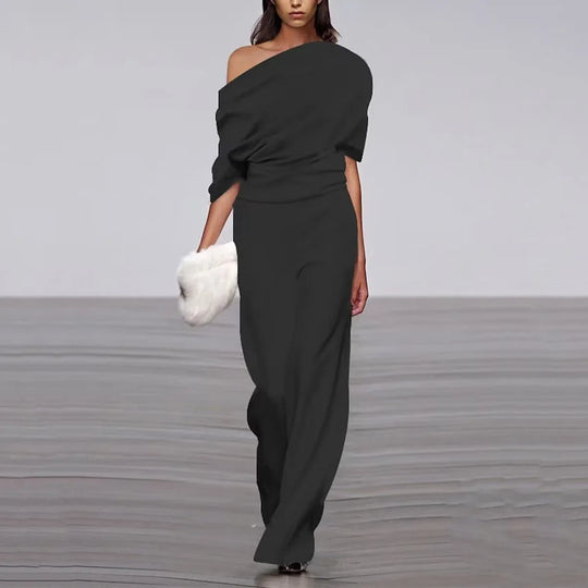 R&B | Eleganter Frühlings-Overall mit Einlinien-Ausschnitt