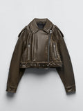 R&B | Vintage-Jacke aus veganem Leder
