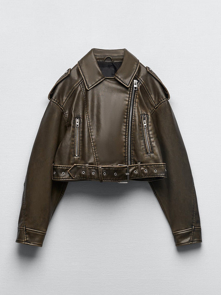 R&B | Vintage-Jacke aus veganem Leder