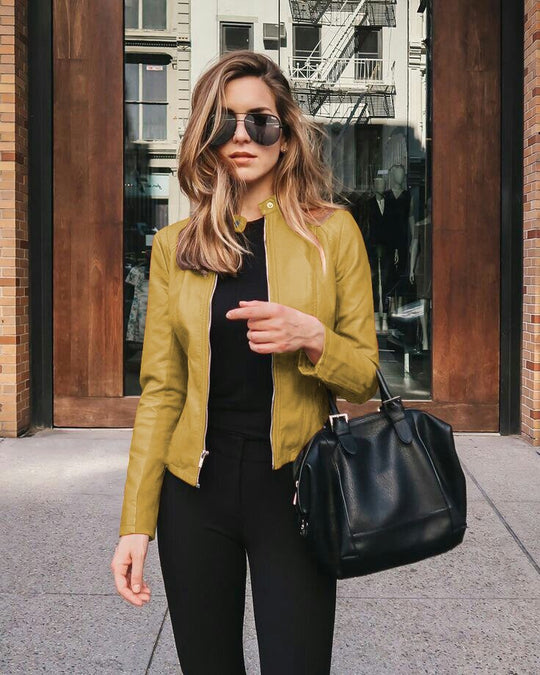 R&B | Damen Slim Fit Lederjacke