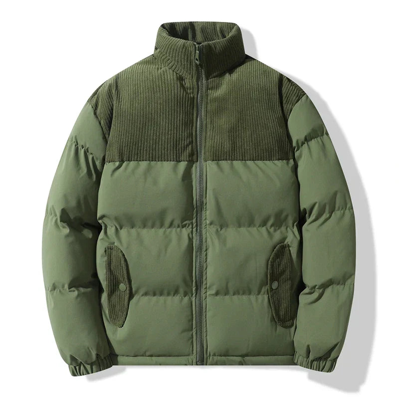 R&B | Gepolsterte Unisex-Jacke mit Corduroy-Details