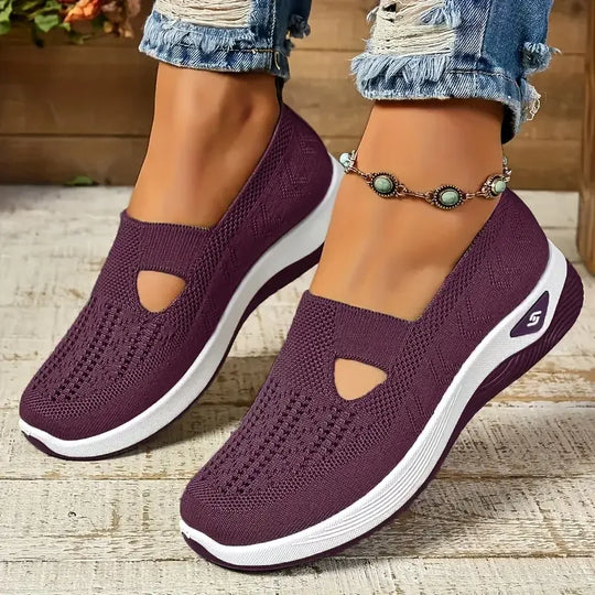 Damen Atmungsaktive Sneakers in Einfarbig R&B
