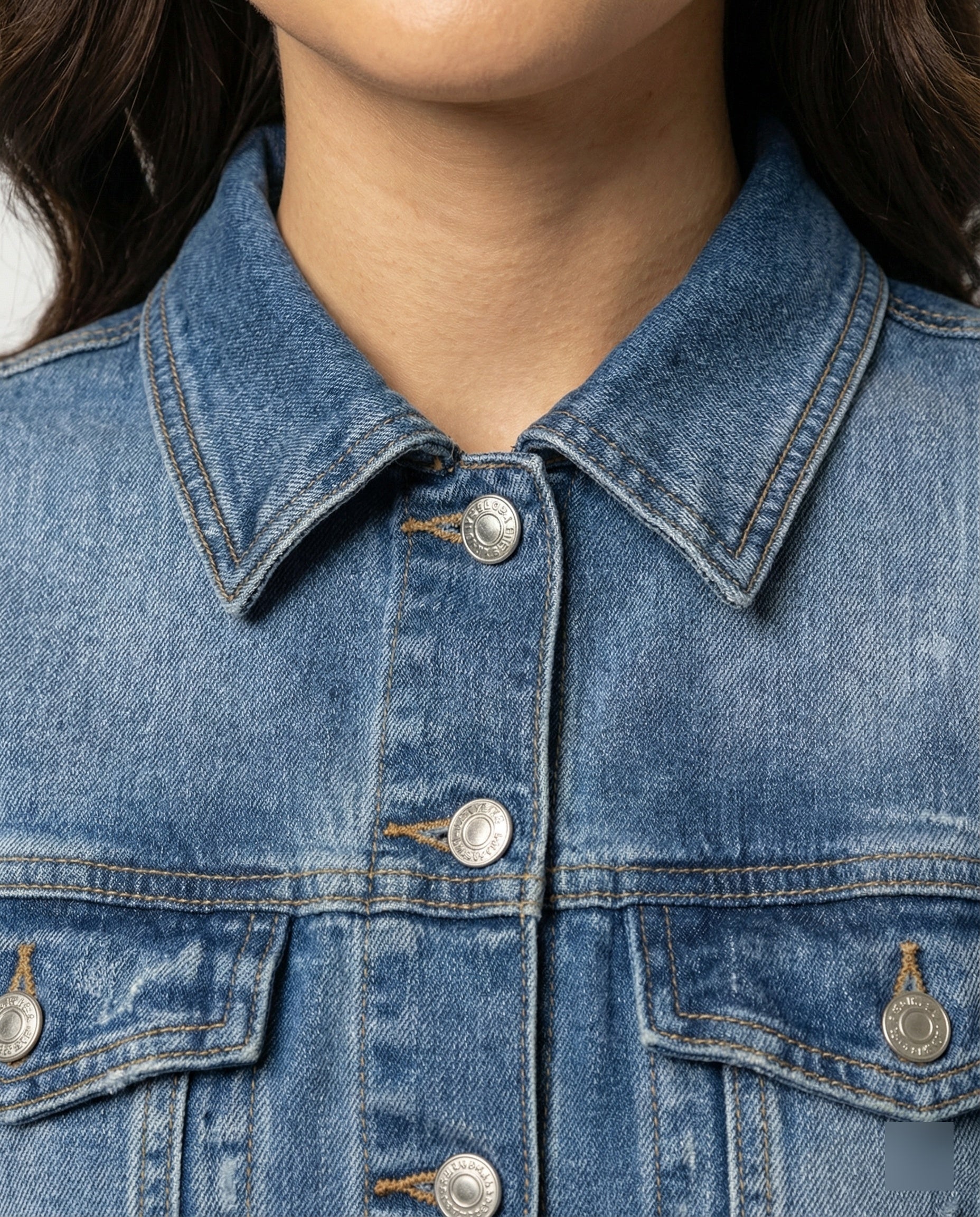 R&B | Ulrike Einreihiges Denim-Kleid