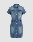 R&B | Ulrike Einreihiges Denim-Kleid