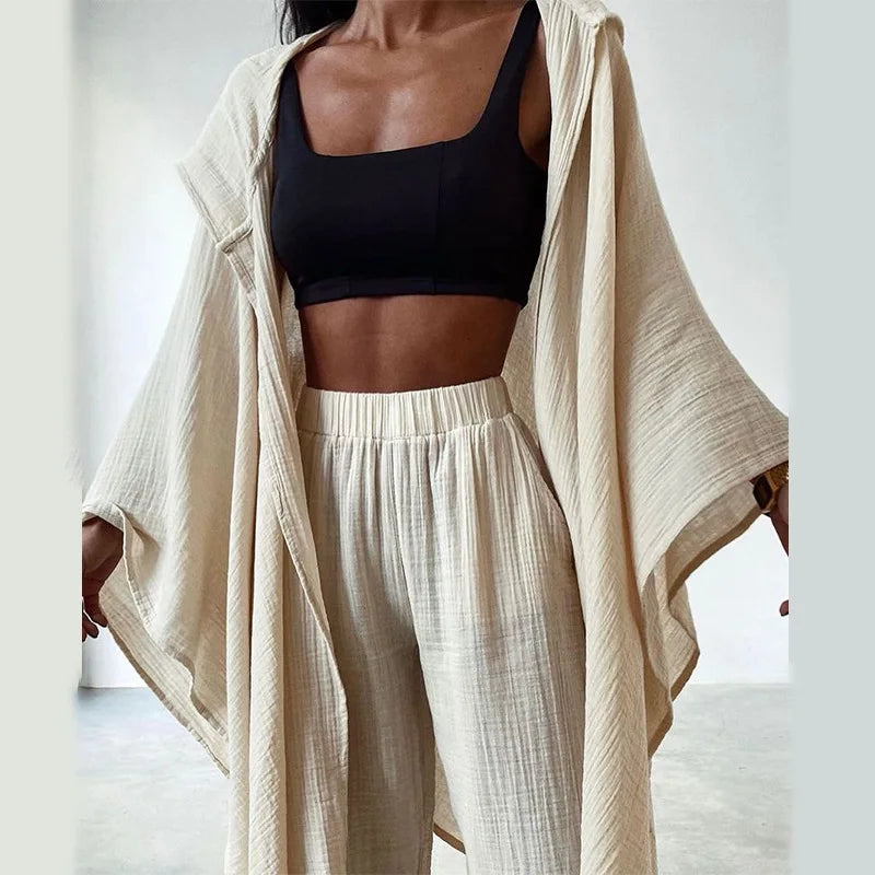 R&B | Lässiges Westen und Hosen Satz für Frauen