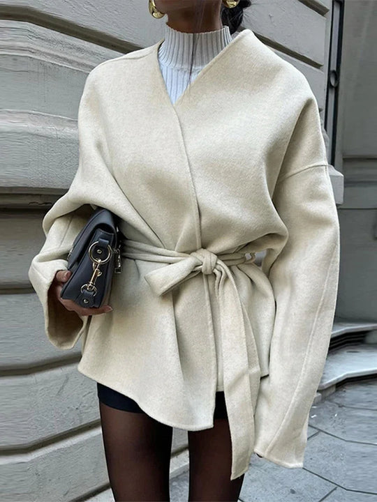 R&B | Fleece-Jacke Mit Gürtel