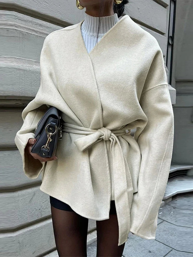 R&B | Fleece-Jacke Mit Gürtel