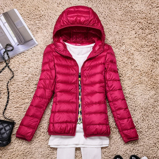 R&B | Ultraleichte Damen Daunenjacke mit Kapuze