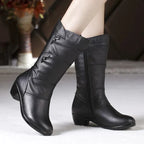 R&B | Schwarze Stiefel mit Blockabsatz Winter