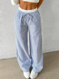 R&B | Gestreifte Hose mit Weitem Bein