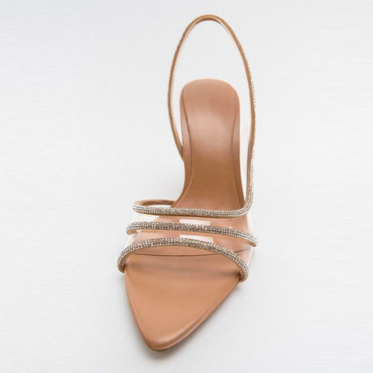 R&B |  Elegante High-Heeled Sandalen - Stiletto Slingback Peep Toe Schuhe