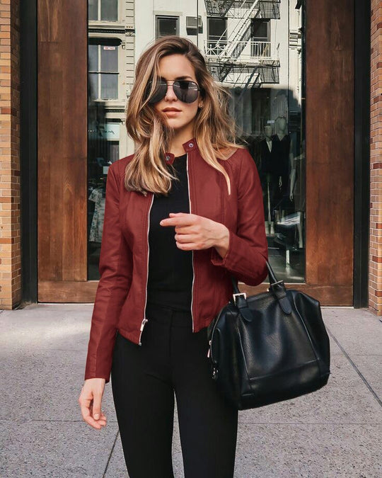 R&B | Damen Slim Fit Lederjacke