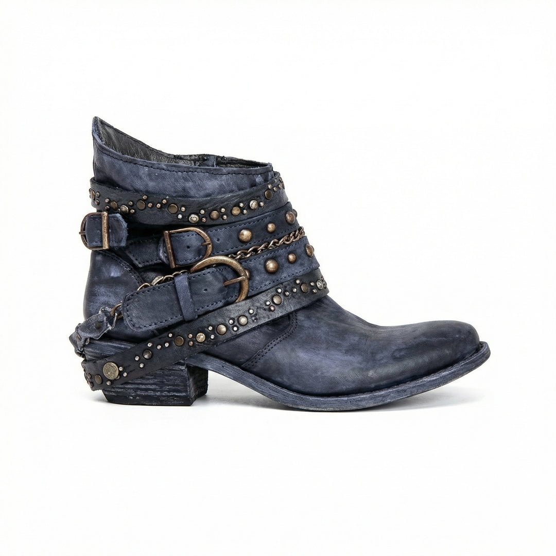 R&B | Dicke Absatzgürtel Ankle Boots
