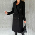 R&B | Klassische Lange Jacke Wollmischung Elegant und Zeitlos