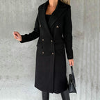 R&B | Klassische Lange Jacke Wollmischung Elegant und Zeitlos