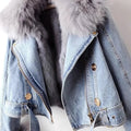 R&B | Jeansjacke mit Kunstfellfutter