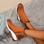 R&B | Winter Wedge Schneestiefel mit Dicker Sohle Aus Baumwolle
