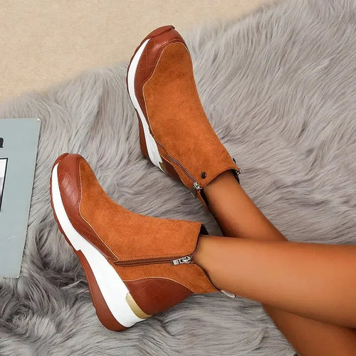 R&B | Winter Wedge Schneestiefel mit Dicker Sohle Aus Baumwolle
