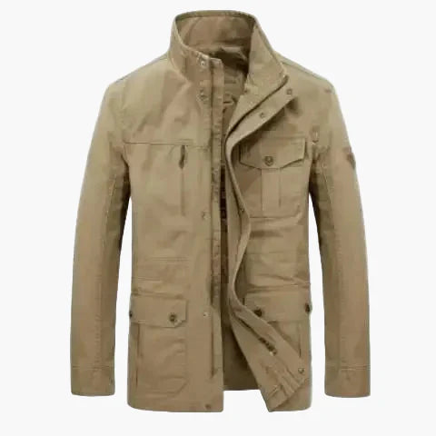 R&B | Freizeitjacke mit Stehkragen und Mehrfachtaschen - Lässige Übergangsjacke für Alltag und Outdoor