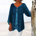 R&B | Eleganter Weinlese Cardigan mit Übergroßem Blumenmuster