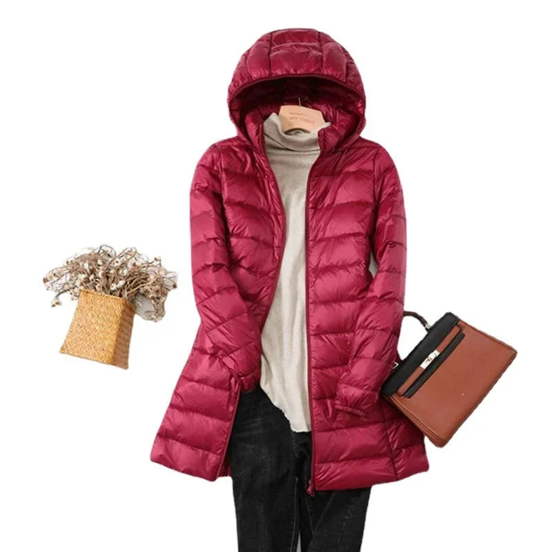 R&B | faltbare Pufferjacke - stilvolle isolierte Jacke mit abnehmbarem Kapuze