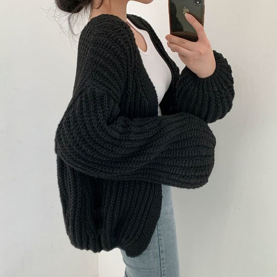 R&B | Oversized-Strickweste Aus Dickem Garn für Frauen