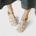 elegante Damensandalen, hochwertiges Leder. R&B R&B