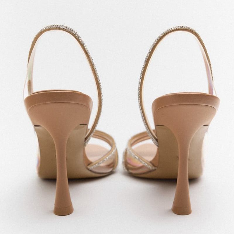 R&B |  Elegante High-Heeled Sandalen - Stiletto Slingback Peep Toe Schuhe