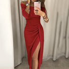 Flor | Elegantes Abendkleid mit Schlitz