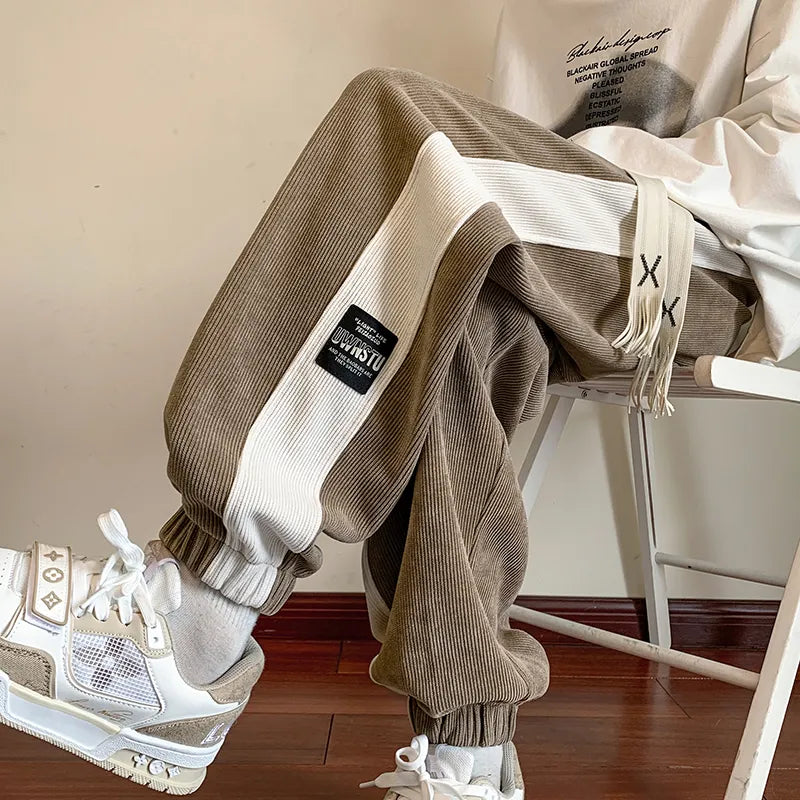 R&B Streetwear-Herren-Jogginghose im Patch-Design