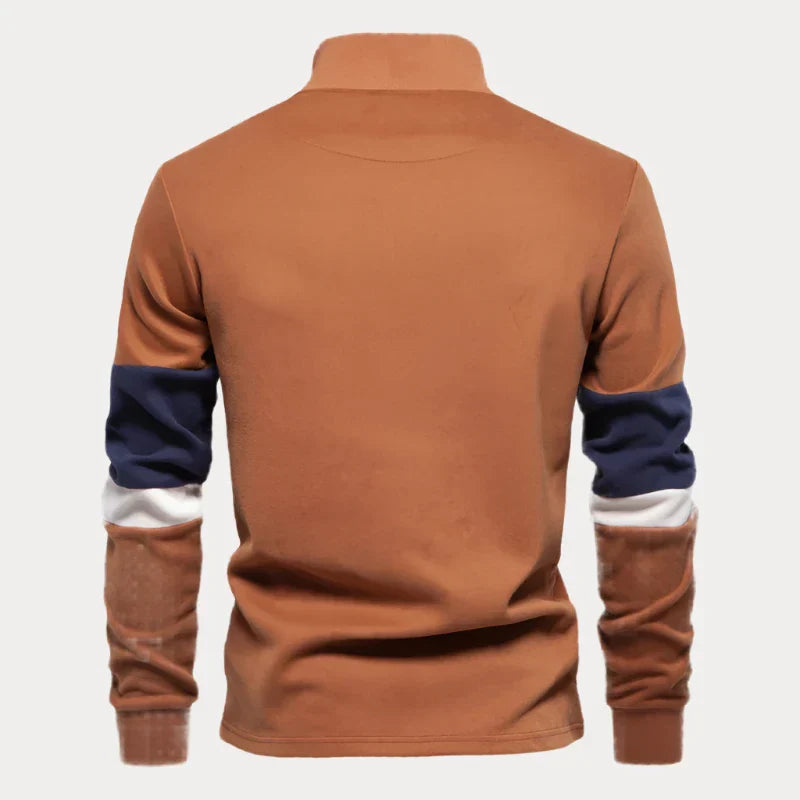 R&B | Stylischer Pullover für Herren mit Stehkragen und Streifen