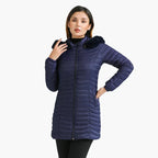 R&B | Slim Fit Winter Puffer Jacke mit Pelzkapuze