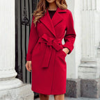 R&B | Langer Damen-Trenchcoat Winterjacke