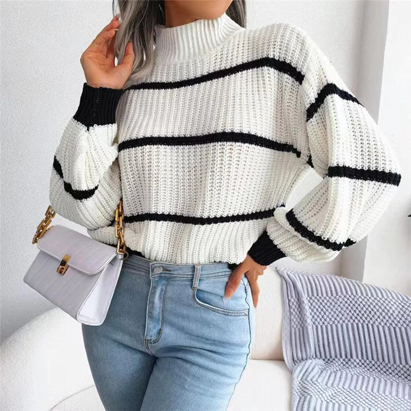 R&B | Moderner Couture Rollkragenpullover mit Feinstrick