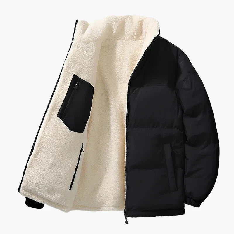 R&B | Winter-Steppjacke mit Fleece-Innenfutter - Urbane Freizeitjacke, Lockere Passform, Warm, Ideal für Alltag & Outdoor