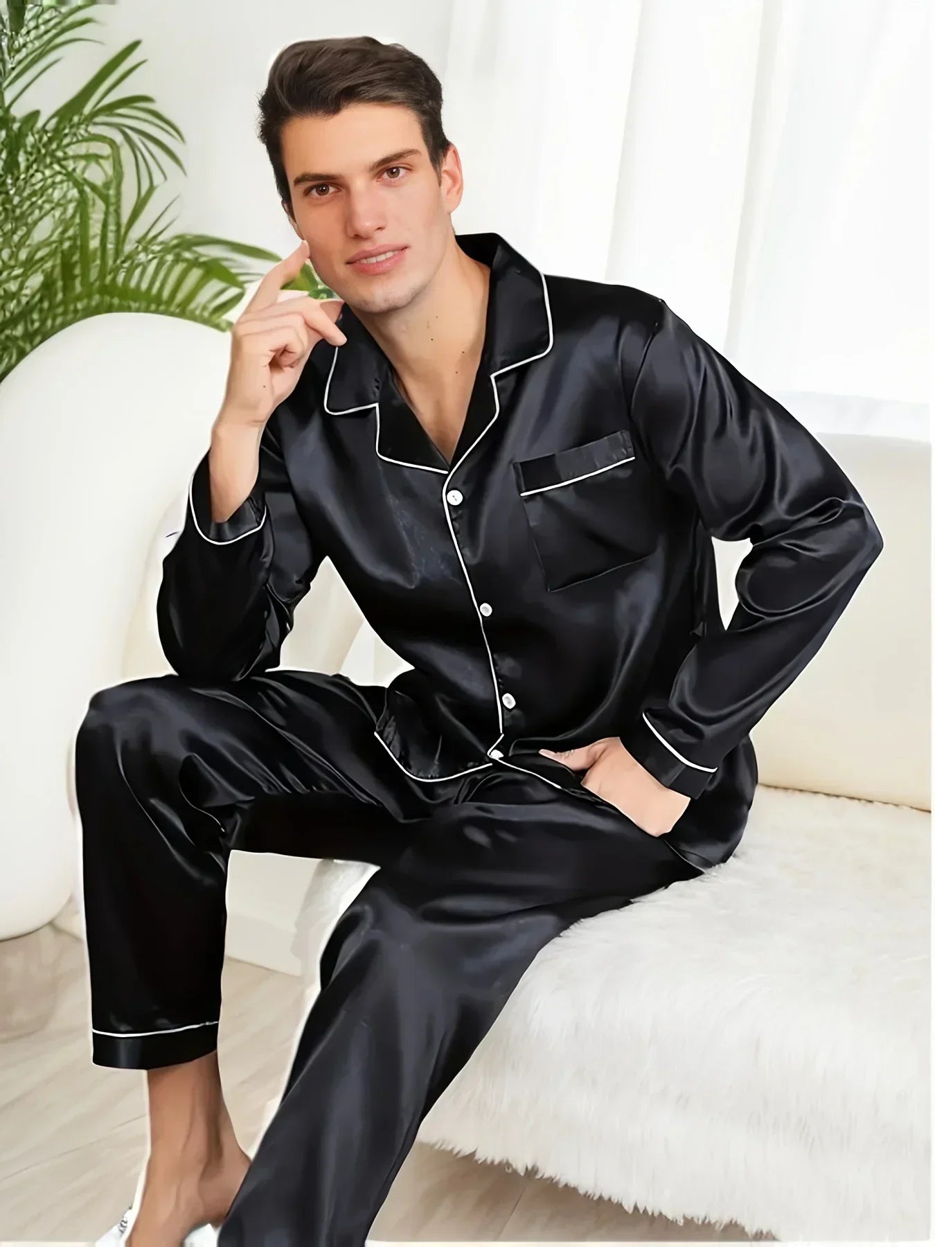 R&B | Herren-Pyjama-Set aus Satin
