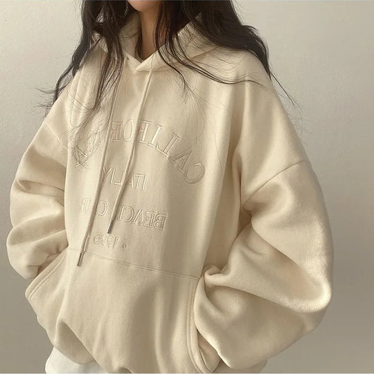 R&B | Oversized Damen Hoodie Mit Stickerei