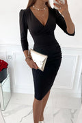 I Bodycon Kleid mit V-Ausschnitt Für Frauen